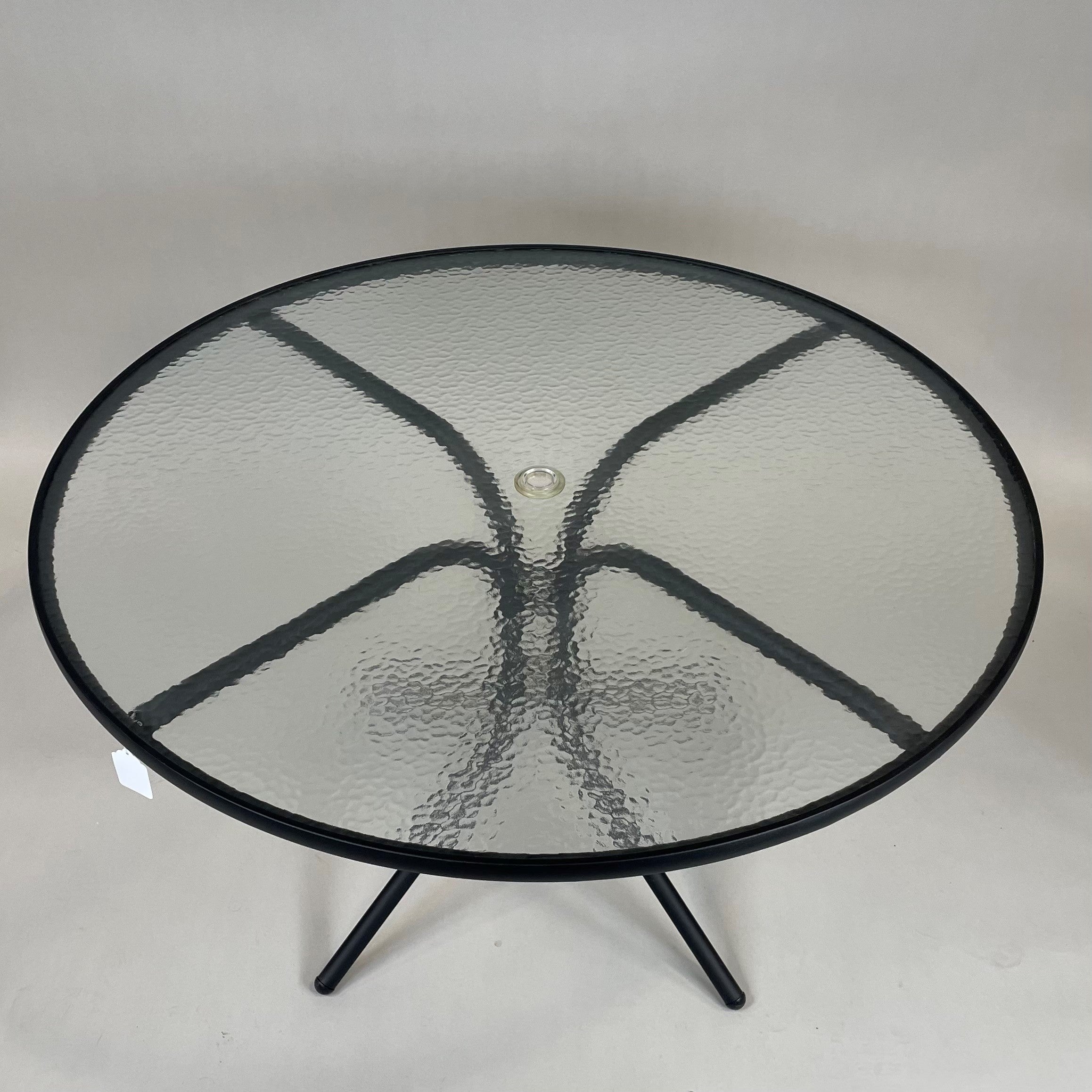 brown jordan patio table umbrella Brown Jordan Dining Table with Glass
