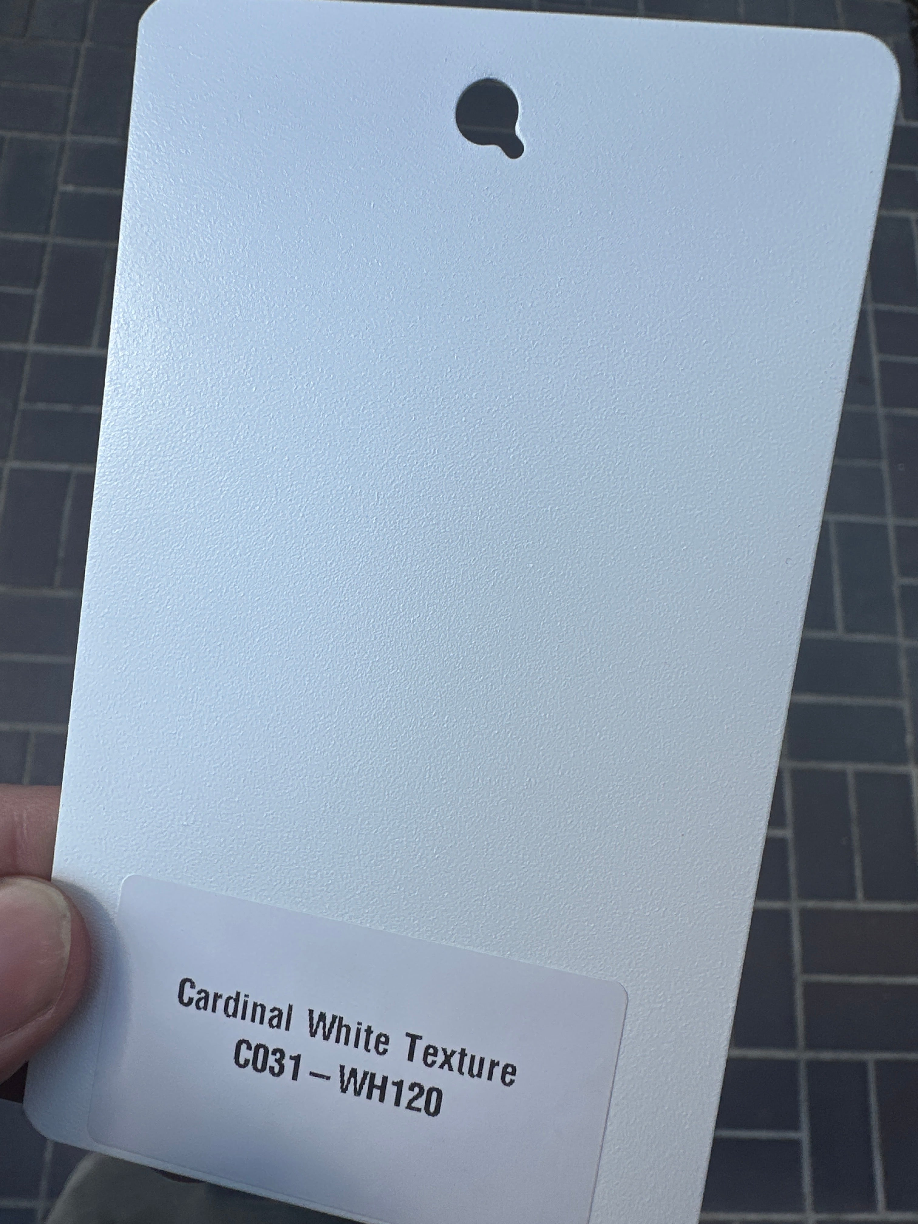 Cardinal Powder Coating Texture Cardinal White Texture C031-WH120 (Finish Sample) – CFR Patio