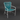 Brown Jordan Tamiami Dining Chair with White Frame and Turquoise Vinyl Strap
