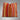 Striped pillow with red, orange, and yellow colors on a white background