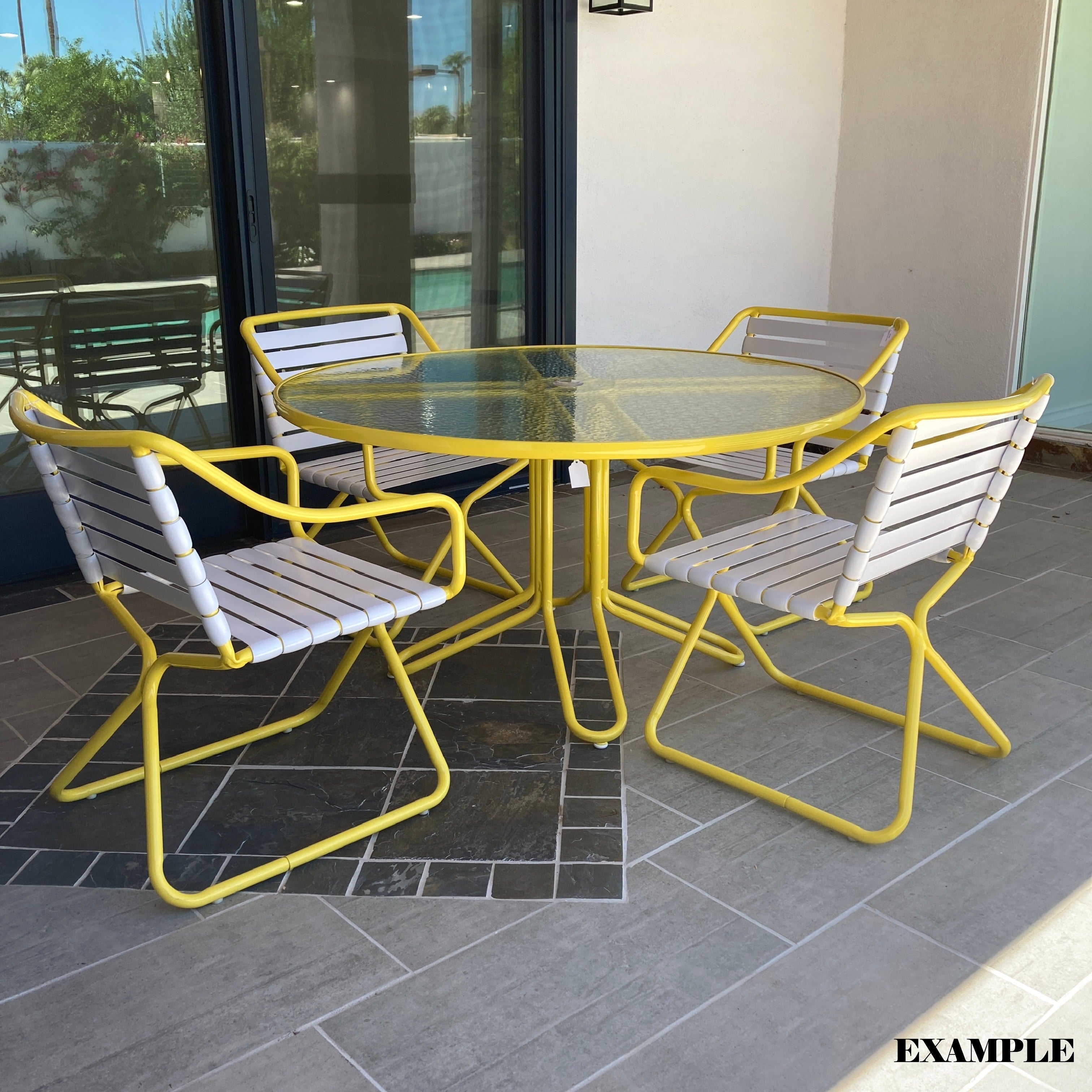 brown jordan patio table umbrella Brown Jordan Kailua 5pc Dining Set
