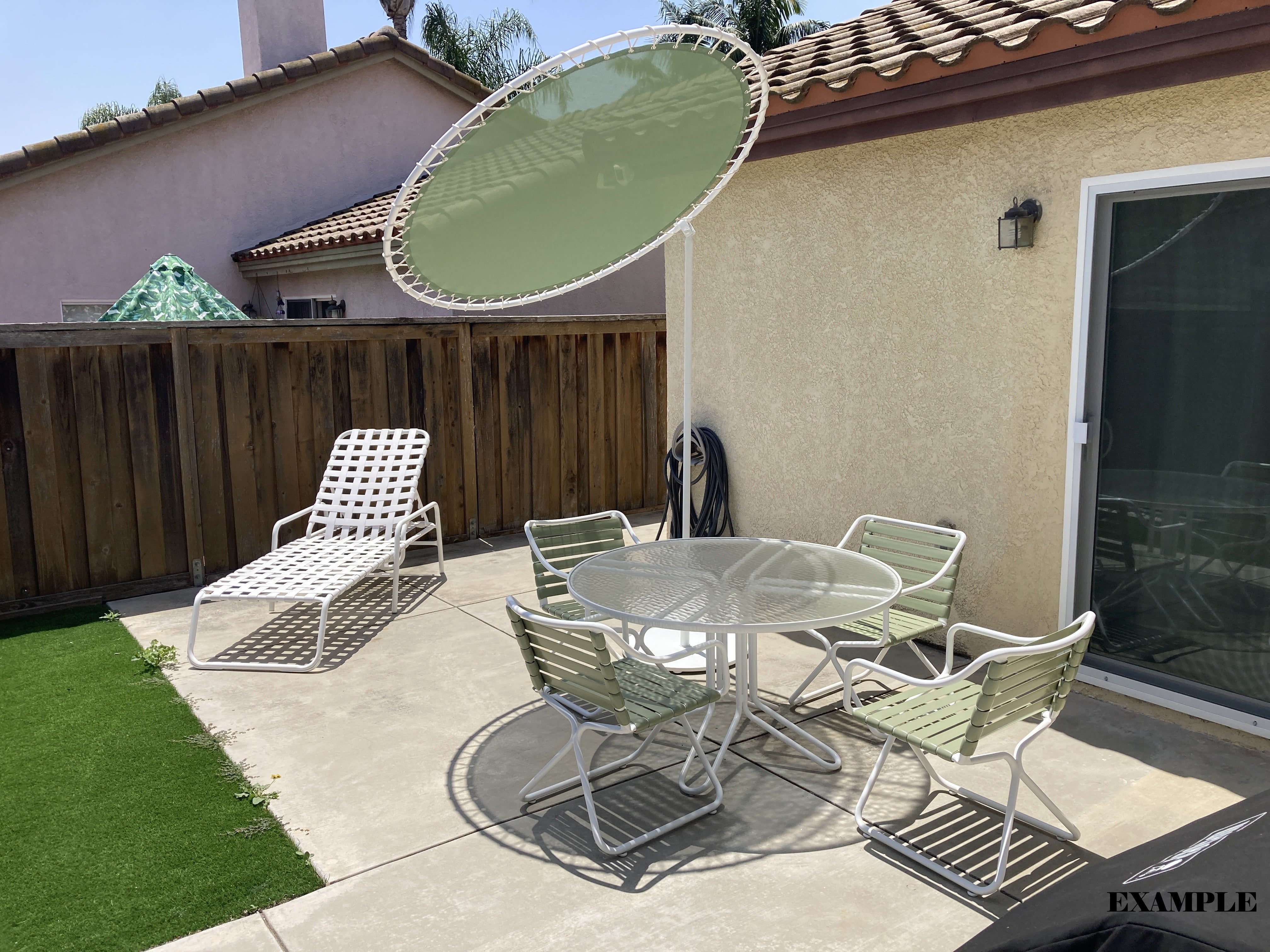 brown jordan patio table umbrella Brown Jordan Kailua 5pc Dining Set